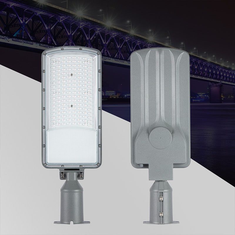 CL5 LED Street Light front and back view showing aluminum housing and LED panel 50W-200W