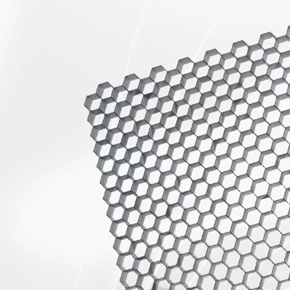 Hexagonal anti-glare honeycomb grille close-up for QCD-GF1 LED stadium light