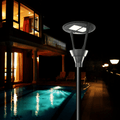 AEH3 Modern Black LED Garden Post Light 50W-100W Dusk-to-Dawn with Cone Frame Open Design and Dual SMD LED Module for Outdoor Area Lighting
