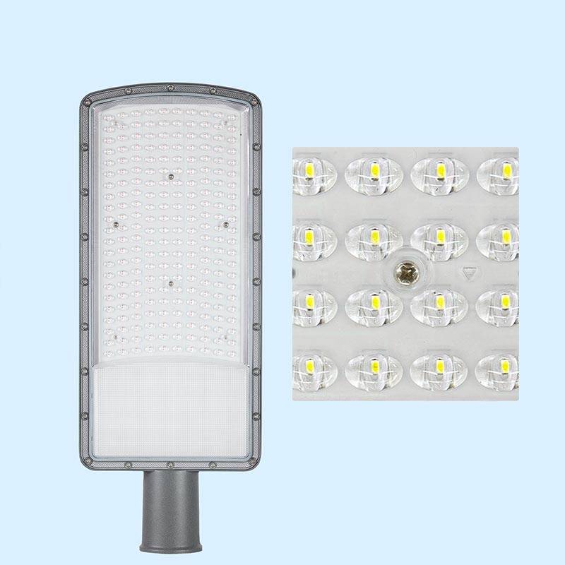 CL6 LED Street Light front view with LED module chip close-up detail