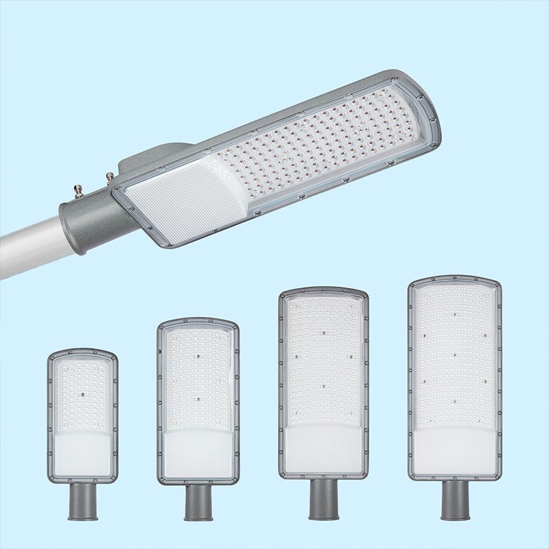 CL6 LED Street Light 50W 100W 150W 200W size comparison four wattage variants