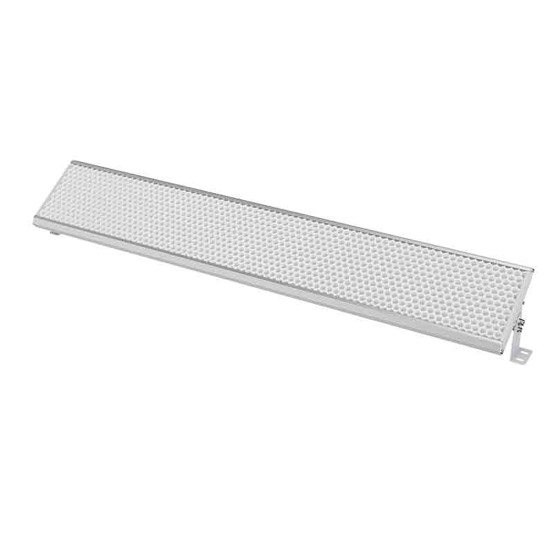 Anti-Glare LED Stadium Light QCD-GF1 honeycomb lens panel close-up side view