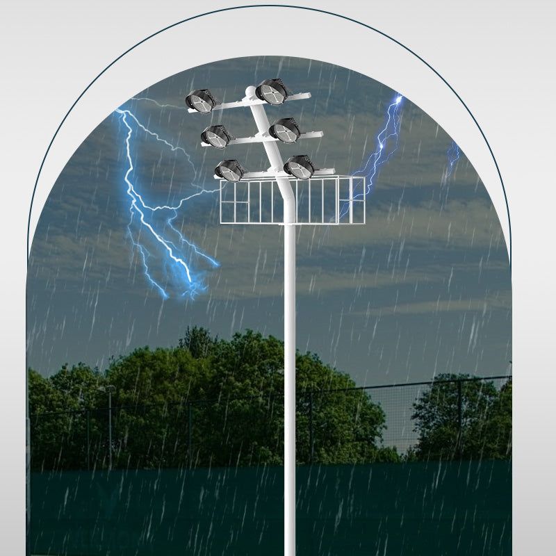 TGD-GF7 LED Sports Flood Light IP66 Waterproof High Mast Pole Installation Withstanding Heavy Rain and Lightning Storm Outdoors